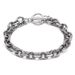 Men And Women's Jewelry Hip Hop OT Buckle Titanium Steel Double Layer Bracelet Fashion Personality Grinding Chain Retro Bracelet Punk Hollow Jewelry_ipsvogv.com