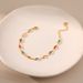 Exotic colorful acrylic light luxury temperament bracelet plated with K real gold chain travel seaside commemorative bracelet_ipsvogv.com