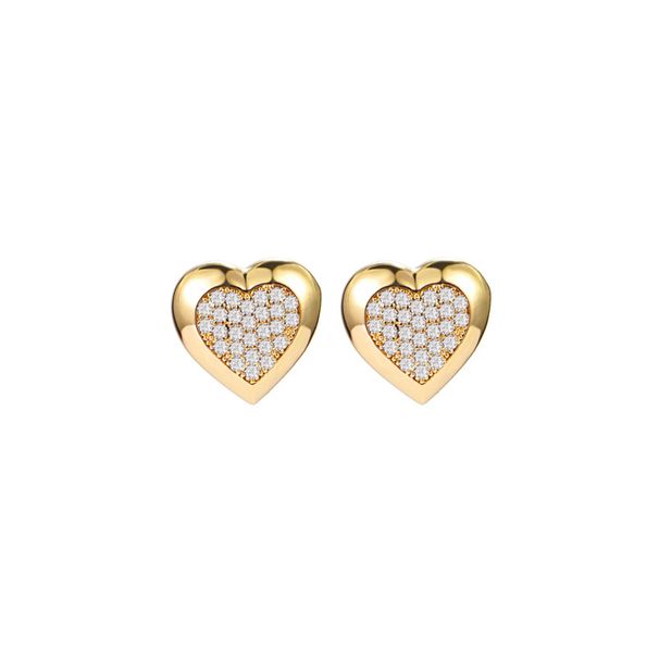 Love double love earrings for women autumn simple sweet personality light luxury small full diamond earrings jewelry_ipsvogv.com