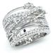 Sanjie's New Sparkling Diamond Micro Inlaid Zircon Creative Women's Cross Color Separation Ring_ipsvogv.com