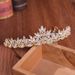 Women's Jewelry Elegant Leaf Crown Headband With Rhinestones For Wedding Bridal Party Prom Formal Occasions Dress Accessories_ipsvogv.com