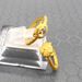 Brass Gold-plated Real Couple Ring, Internet Sand Gold 999 Cerebellar Tiger Ring_ipsvogv.com