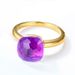 Simple Colored Gemstone Ring Female S925 Silver Inlaid Amethyst Finger Ring Fashion All Match High End Feeling_ipsvogv.com