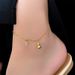 2023 New From Japan And South Korea Titanium Steel Lucky Round Brand Minority Gourd Pendant Foot Chains For Female_ipsvogv.com