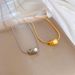 Full Body 【 Titanium Steel 】 Twisted Bean Personality Extremely Simple Wind Furnace Real Gold Necklace Female Ins 【 】_ipsvogv.com