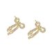 Minimally designed Korean style bow with zircon inlay for female niche, internet famous versatile and earrings_ipsvogv.com