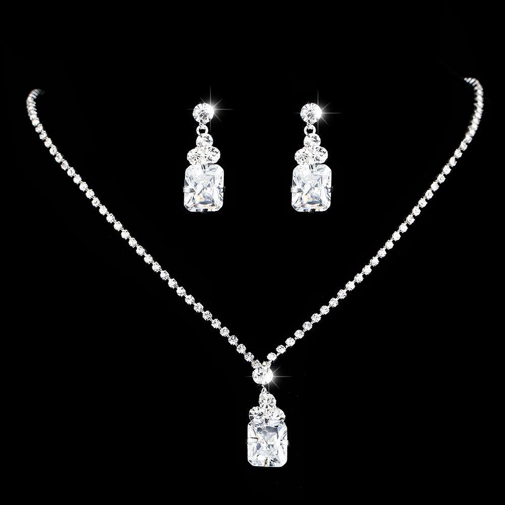 Women’s Jewelry Set Fashion Fashionable Zircon Earrings Necklaces And Bracelets Four Piece Set Shiny And Classy Suitable For Daily Wear At Parties_ipsvogv.com