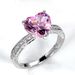 Sanjie's New Wedding Ring Inlaid With AAA Heart-shaped Pink Diamond Zircon Ring, Women's Engagement Jewelry_ipsvogv.com