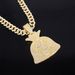Unisex Alloy Necklace Men And Women's Trendy Big Purse Pendant Hip Hop Personality Fashion Rap Diamond Pendant_ipsvogv.com