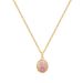 Titanium Steel 【 】 Pink Egg Shaped Light Luxury Temperament Gorgeous Full Diamond Necklace Women's Versatile Collarbone 【 】_ipsvogv.com