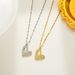 Micro inlaid cat's eye stone full of diamonds, love and color resistant titanium steel necklace, simple and fashionable_ipsvogv.com