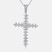 Cross Pendant Men And Women S925 Silver Moissanite Clavicle Chain Fashion Hip Hop Trend_ipsvogv.com