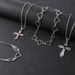 New Love Wings Black Dotted Colorful Diamond Necklace Pendant Set Of 4_ipsvogv.com