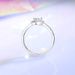 S sterling silver heart-shaped Mosang stone three claw wedding women's hot selling love ring, bracelet_ipsvogv.com