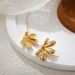 Women’s Jewelry Set Fashion Retro Exaggerated Flower Earrings Pearl Diamond Earrings INS Style Simple Symmetrical Earrings_ipsvogv.com
