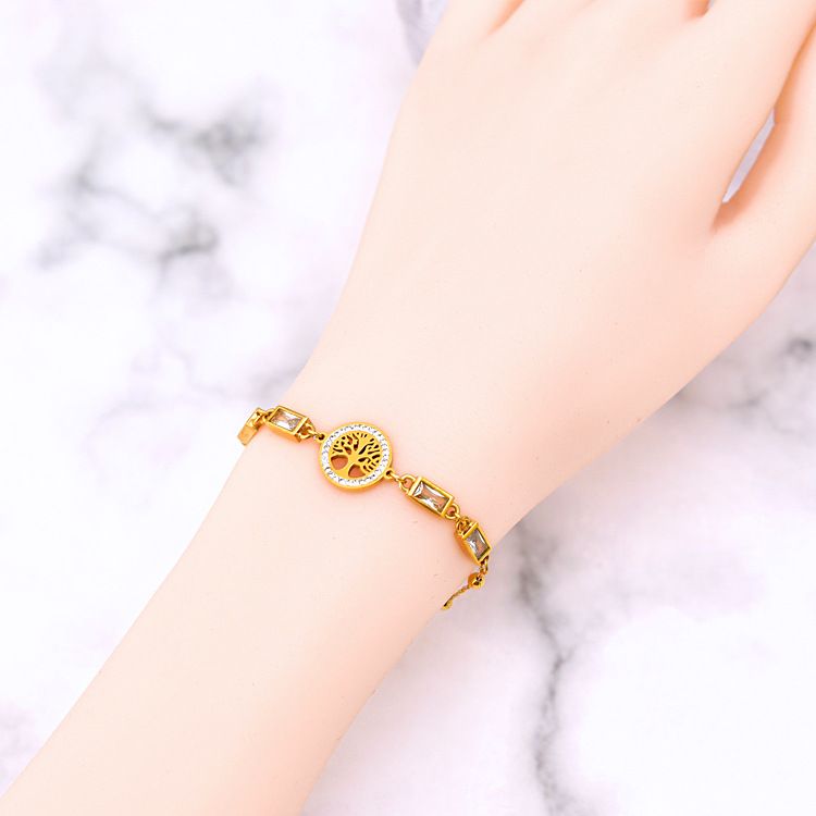 Modern Style Geometric Titanium Steel Plating Gold Plated Bracelets Earrings Necklace_ipsvogv.com