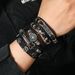 Leather Handmade Woven Men's Bracelet Hip Hop Punk DIY Kit Series Jewelry_ipsvogv.com