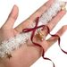 French Style White Lace Bow Ribbon Necklace High-Value Christmas Bell Choker Clavicle Chain_ipsvogv.com