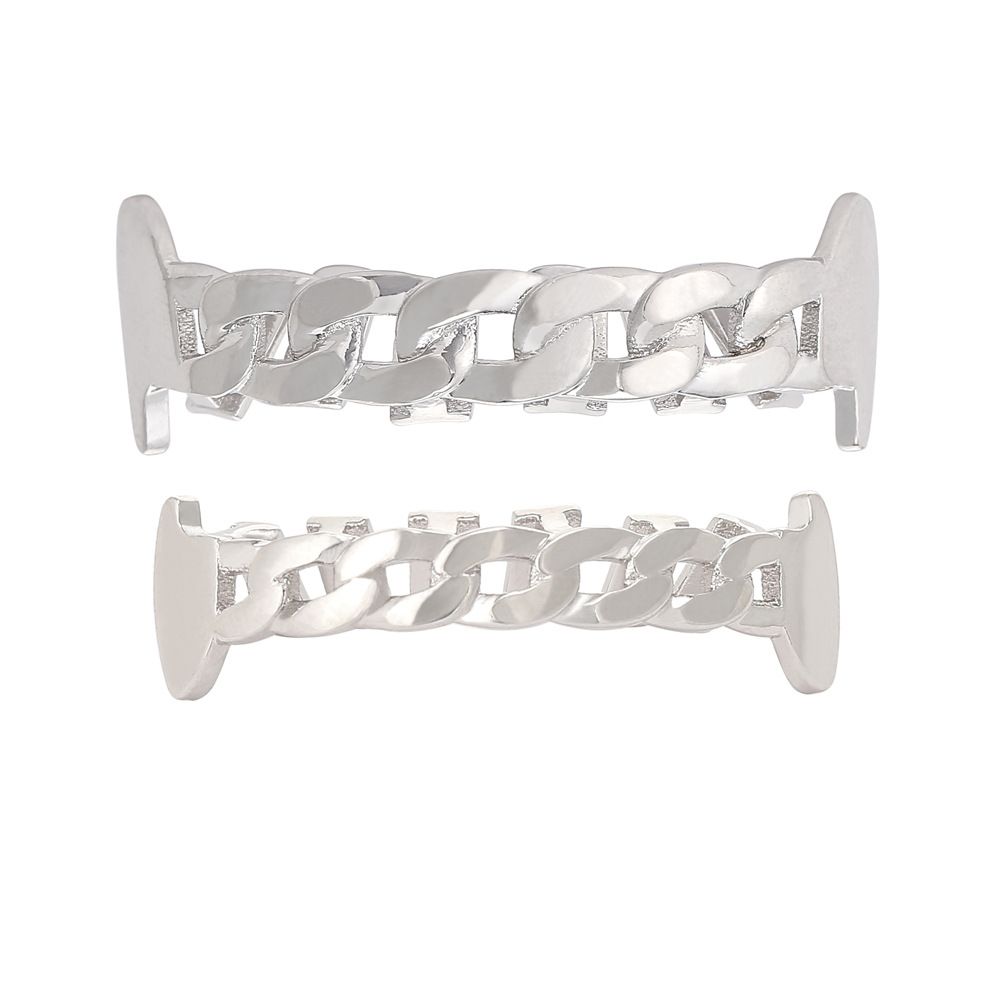 New Hip Hop Braces Chain Hollow Glossy Gold Braces Halloween Costume Braces Hip Hop Accessories_ipsvogv.com