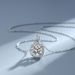 S sterling silver D-color square pack collarbone necklace jewelry Korean version minimalist ins cool style pendant_ipsvogv.com