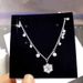 Romantic Snowflake Tassel Choker Necklace Female Element Crystal Clavicle Necklace Female_ipsvogv.com