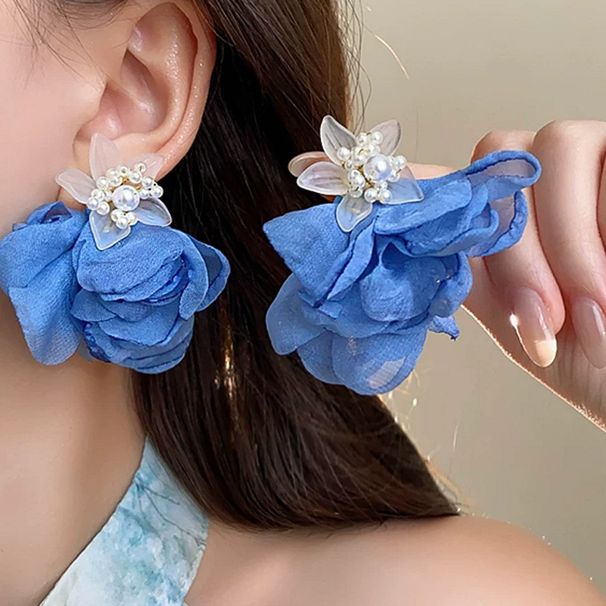 Unisex Summer Hot Sale Seaside Holiday Style Earrings Temperament Flower Earrings Niche Personality Versatile Earrings_ipsvogv.com