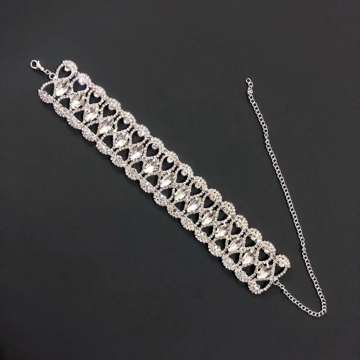 Luxury diamond necklace collar choker fashion women's shiny crystal necklace_ipsvogv.com