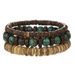 New Coconut Shell Wood Chip Multi Layer Stacking Bracelet Set European And American Retro Men's African Turquoise Wood Bead Bracelet_ipsvogv.com