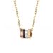 Designer's Couple High Luxury Fashion Trendy Cool New Gear Inlaid Diamond Ceramic Rotating V-Gold Color Separation Necklace INS Couple Necklace_ipsvogv.com