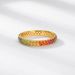 S925 Silver Plated 10K Gold Colored Zirconium Ring Female Surrounded By Colored Gemstone Index Finger Ring Pendant Two Wear_ipsvogv.com