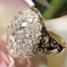 Cao Shi's Exaggerated Hemispherical Women's Gold-plated Ring, Luxurious Copper Set Zircon Ring_ipsvogv.com