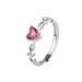 Hot Selling Light Luxury Style Red Diamond Zircon Open In Japan And South Korea, New Niche Design, Love, Personality,_ipsvogv.com