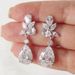 Cao Shi's new wedding jewelry sweet pear shaped water drop Zircon Earrings wedding dinner bride Earrings_ipsvogv.com