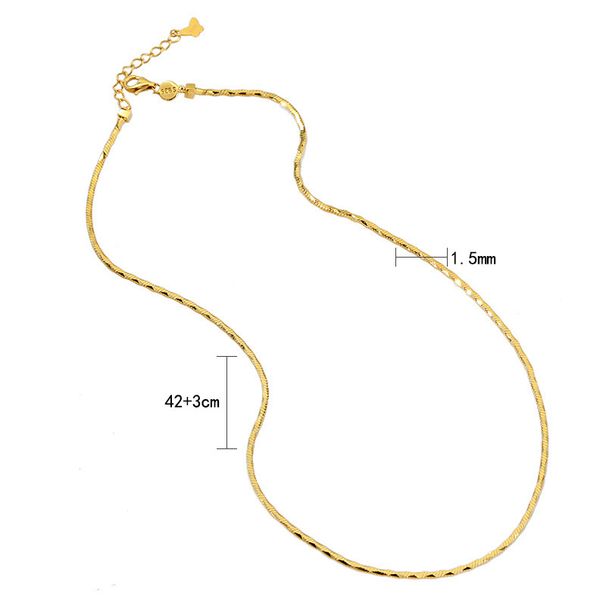 Disco Fashion Necklace Octagonal Snake Bone Chain Female Niche Popular Korean Style INS Style Electroplated Gold-plated Light Luxury Necklace_ipsvogv.com