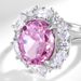 High Carbon Diamond Pink Diamond Ring High Grade S925 Silver Ring Holiday Gift_ipsvogv.com