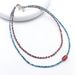 Yifei Red Agate Blue Phosphor Natural Niche High-end Layered Beaded Choker Necklace_ipsvogv.com