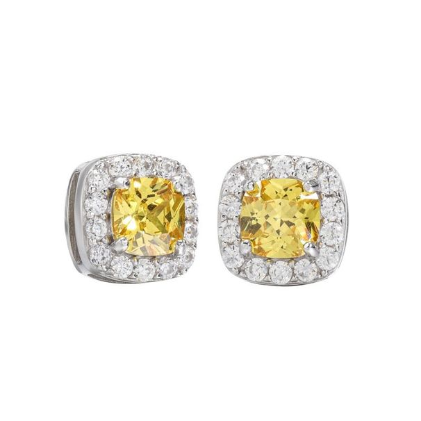 Men And Women's Jewelry Rock Sugar Earrings S925 Silver Plated Full Diamond Hip Hop Street American Diamond Earrings Trendy High End Single_ipsvogv.com