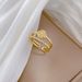【 Real Gold 】 Four Leaf Flower Full Diamond With Adjustable Opening, Simple Handmade Ring, Couple's Pair Ring_ipsvogv.com
