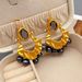 French exaggerated irregular pleated pearl tassel with a temperament personalized design sense, fashionable and earrings_ipsvogv.com