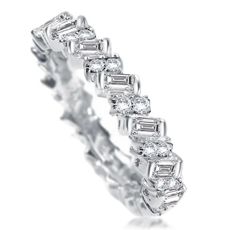 Cao Shi Fashion Ins Jewelry Personalized Trendy New Square Diamond Women's Copper Set Full Circle Zircon Tail Ring_ipsvogv.com