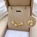 】 Women's 【 New Necklace, Two Piece To Heart Opening Four Leaf Flower Full Diamond Versatile Clavicle Chain, Titanium 【 】 Necklace, Chain,_ipsvogv.com