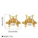 Unisex bee with pearl titanium steel earrings niche design light luxury personality women's earrings ins style earrings_ipsvogv.com