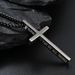 hot selling stainless steel men's Bible verse cross necklace versatile high end sense does not fade side engraving_ipsvogv.com