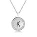 Unisex Letter Pendant Necklace Inlaid with Zircon and Real Gold plated Jewelry_ipsvogv.com
