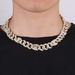 Spring Cuban chain fashion trend design hip hop necklace 15mm zinc alloy rhinestone necklace jewelry_ipsvogv.com