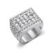 New Luxury Men's Full 316 Stainless Steel Square Diamond HipHop Ring_ipsvogv.com