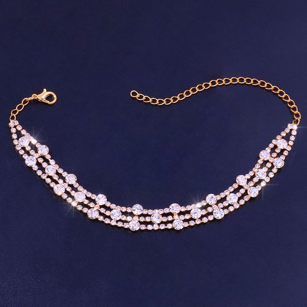 Hot Jewelry Multi-layer Embellishment Diamond Anklet Light Luxury Niche Fashion Rhinestone Anklet_ipsvogv.com
