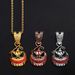 Halloween Skull Oil Drop Alloy Pendant With Exaggerated Personality, Men's Necklace Jewelry_ipsvogv.com