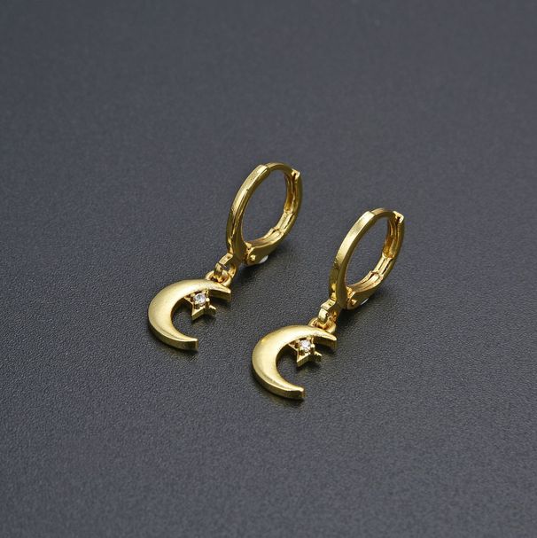 Women’s Jewelry Set Fashion Simple Ins Style Star And Moon Combination Earrings Female Earrings Small Fresh Sweet Earrings Style Ear Buckles_ipsvogv.com