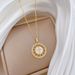 Round 【 】 Cross Light Luxury Charm Gorgeous Full Diamond Necklace Women's Versatile Clavicle Titanium Steel Chain 【 】_ipsvogv.com